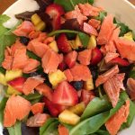 Strawberry Salmon Salad; Grilled Vegetables